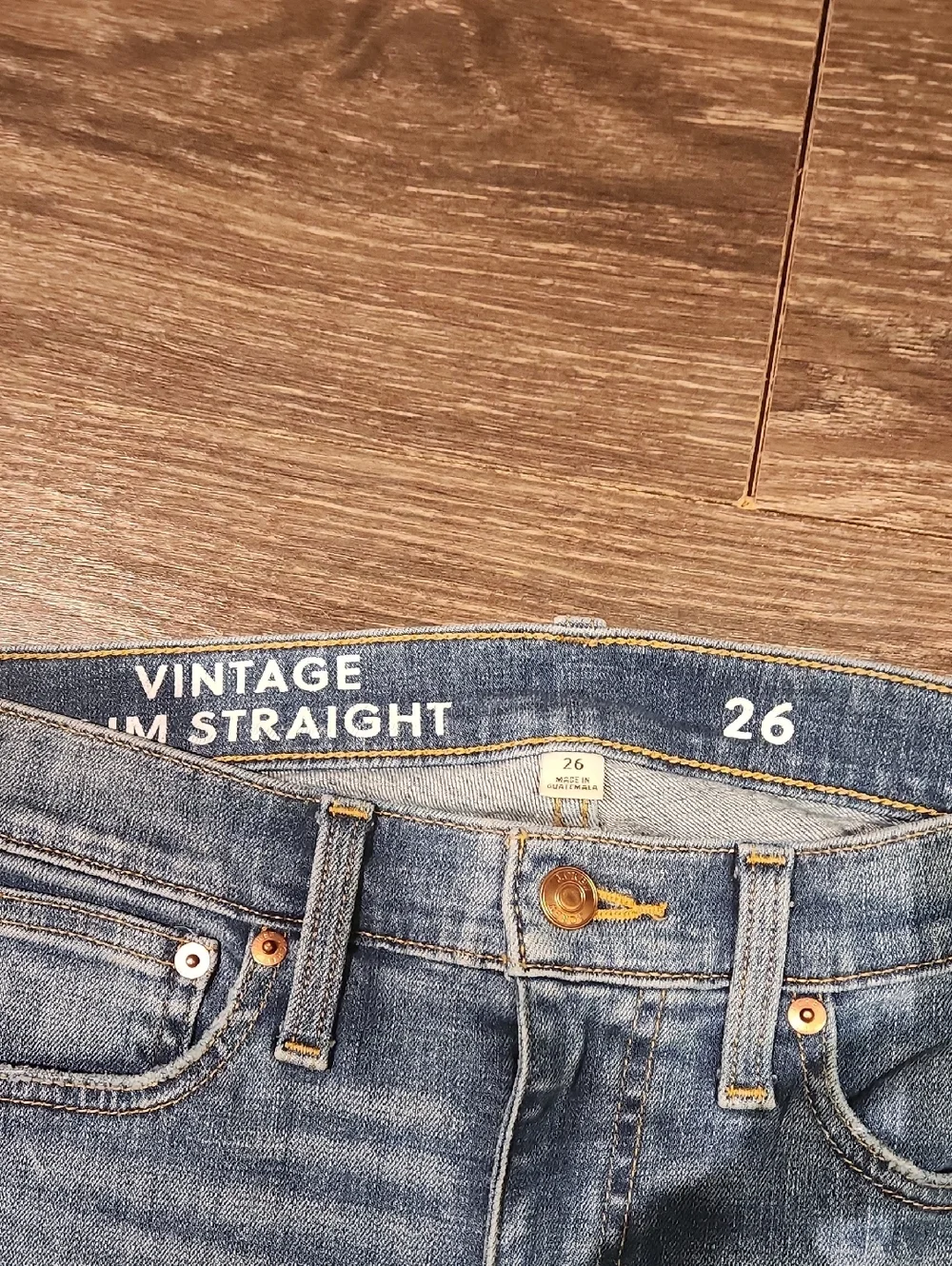 ❤️ J CREW HIGH RISE VINTAGE SLIM STRAIGHT JEANS, TILDA WASH, RAW HEM, 2 (26)St